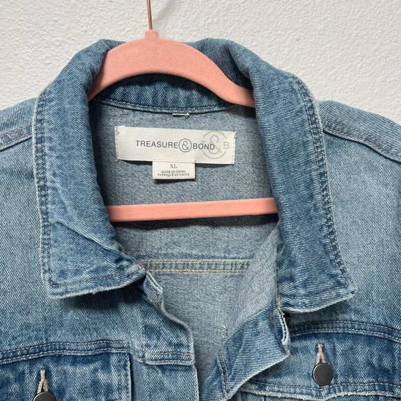Light Blue Denim Jean Jacket from Nordstrom's, size XL - Picture 2 of 4